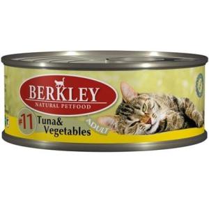 Влажный корм для кошек Berkley, 100 г, тунец с овощами