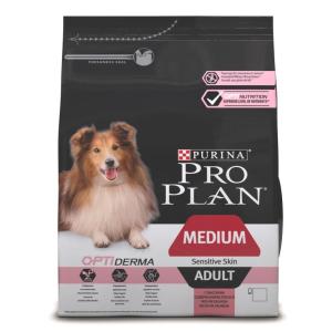 Корм для собак Pro Plan Adult Medium Sensitive Skin, 14 кг, лосось и рис