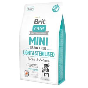 Корм для собак Brit Care Light & Sterilised, 2 кг, кролик с лососем