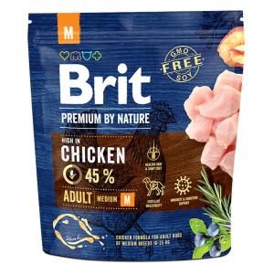 Корм для собак Brit Premium by Nature Adult M, 1 кг, курица