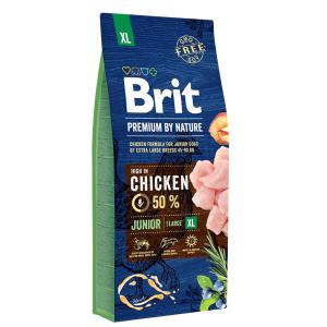 Корм для щенков Brit Premium by Nature Junior XL, 15 кг, курица
