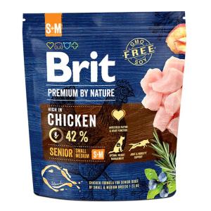 Корм для собак Brit Premium by Nature Senior S/M, 1 кг, курица