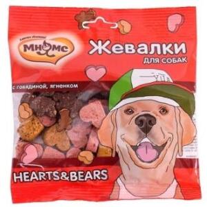 Лакомство для собак Мнямс Hearts & Bears, говядина и ягненок