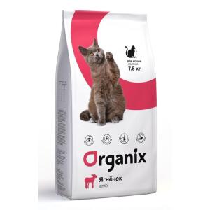 Корм для кошек Organix Adult Cat Lamb, 7.5 кг, ягненок