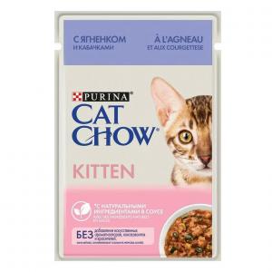 Корм для котят Purina Cat Chow Kitten, 85 г, ягненок с кабачками