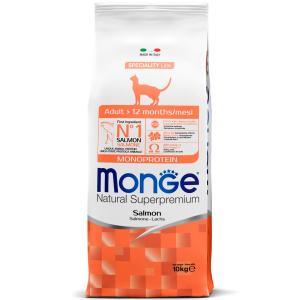 Корм для кошек Monge Cat Salmon Monoprotein, 10 кг, лосось