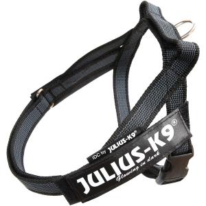 Шлейка  для собак JULIUS-K9 Color & Gray Mini-Mini XS, размер 13.2x1.6x26.5см., черный