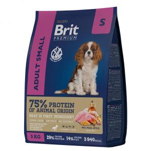 Корм для собак Brit Premium Dog Adult Small , 1 кг, курица