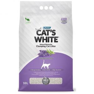 Наполнитель для кошачьего туалета CAT"S WHITE Lavender scented, 8.5 кг, 10 л