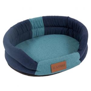 Лежак для собак Katsu Animal S, размер 65х54см., синий/голубой