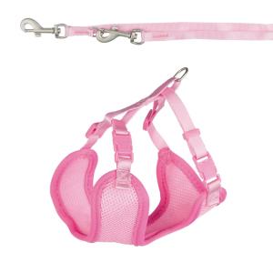 Шлейка-жилетка с поводком для щенка Trixie Puppy Soft Harness with Leash, розовый