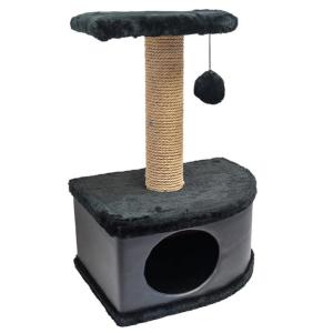 Домик-когтеточка для кошек Yami-Yami Конфетти, размер 49х37х70см., черный
