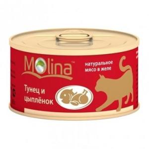 Корм для кошек Molina, 80 г, тунец с цыпленком