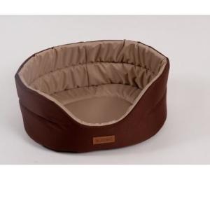 Лежак для собак Katsu Classic Shine  M, размер 52х46х19см., коричневый/бежевый