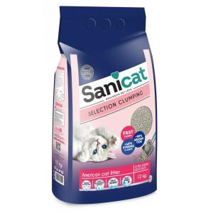 Наполнитель для кошачьего туалета Sanicat Selection Clumping American, 12 кг