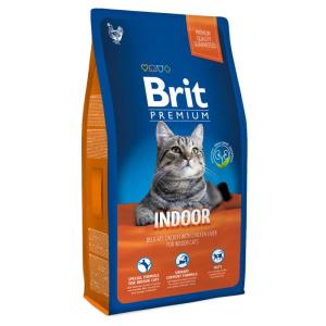 Корм для кошек Brit Premium Cat Indoor, 8 кг, курица и печень