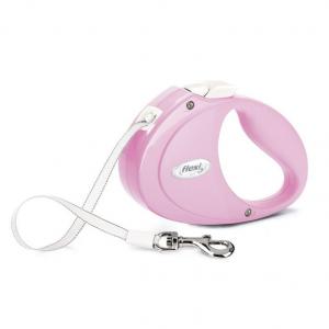 Поводок-рулетка  для щенков Flexi Puppy, размер 0.13x0.038x0.14см., розовая