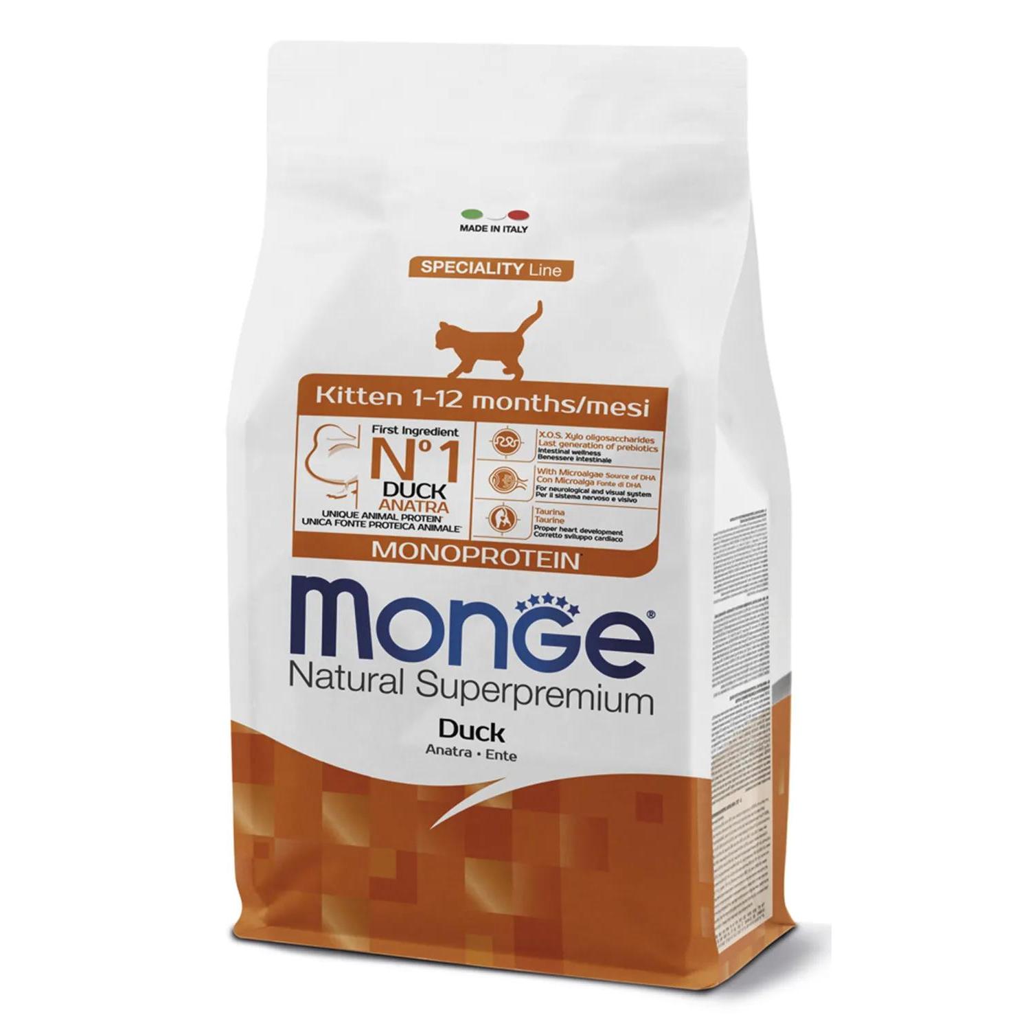 Monge сух. Speciality line Monoprotein Kitten утка
