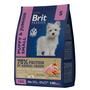Корм для собак Brit Premium Dog Puppy and Junior Small, 1 кг, курица