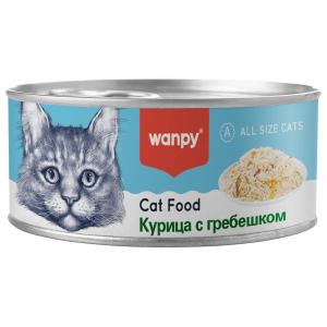 Корм   для кошек Wanpy Cat, 95 г, Курица с гребешком