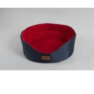 Лежак для собак Katsu Classic Shine  XXL, размер 70х62х25см., серый/красный