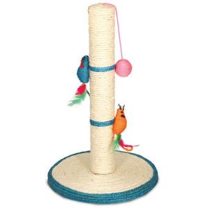 Когтеточка для кошек Triol Когтеточка с мышкой на пружине с шариком , размер 30x50см.
