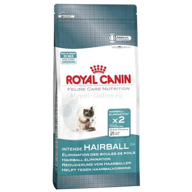Купить Royal Canin Intensive Hairball 34 корм для кошек, 2 кг - Интернет  зоомагазин MyPet-Online.ru