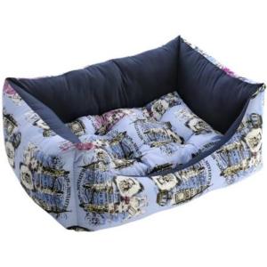 Лежак для собак Fauna International London Blue, размер 57х43х18см.