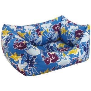 Лежак для собак и кошек Zooexpress Оригами №4, размер 55х40х23см., лазурный
