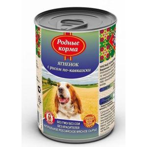 Корм для собак Родные корма По-кавказски, 410 г, ягненок с рисом