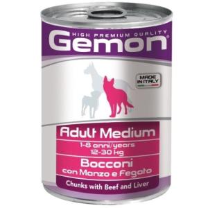 Корм для собак Gemon Dog Medium, 415 г, говядина с печенью