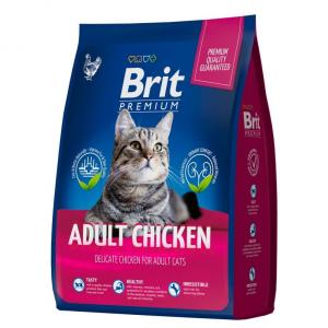 Корм для кошек Brit Premium Cat Adult, 800 г, курица