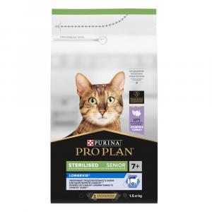 Корм для кошек Pro Plan Sterilised Longevis 7+, 1.5 кг, индейка