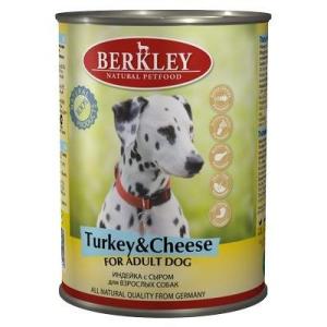 Влажный корм для собак Berkley, 400 г, индейка с сыром