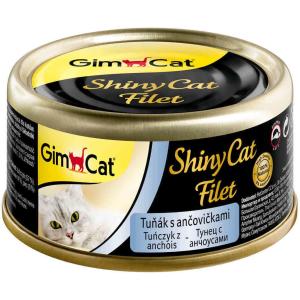 Корм для кошек GimCat ShinyCat Filet, 85 г, Тунц с анчоусами