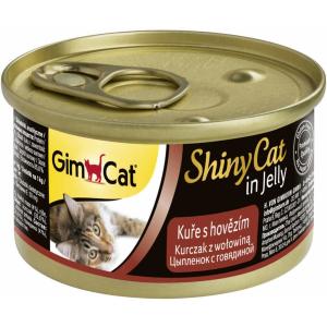 Корм для кошек GimCat ShinyCat, 85 г, цыпленок с говядиной