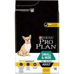 Корм для собак Pro Plan Light Small&Mini, 3 кг, курица