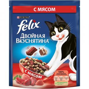Корм для кошек Felix Двойная вкуснятина, 1.3 кг, мясо