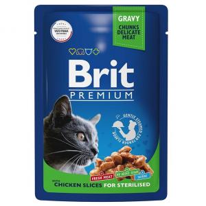 Корм для кошек Brit Premium , 85 г, цыпленок в соусе
