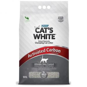 Наполнитель для кошачьего туалета CAT"S WHITE  Activated Carbon , 8.5 кг, 10 л