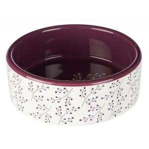 Миска для собак и кошек Trixie Ceramic Bowl S, размер 12см., белый / ягодный