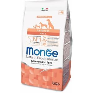 Корм для собак Monge Dog Speciality Adult, 2.5 кг, лосось с рисом
