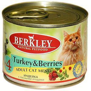 Корм для кошек Berkley Adult Cat, 200 г, индейка с лесными ягодами
