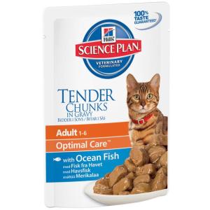 Влажный корм для кошек Hill's Adult Optimal Care, 85 г, океаническая рыба