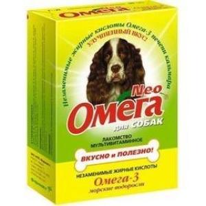 Витаминизированное лакомство для собак Омега , 8 г, 15 таб.