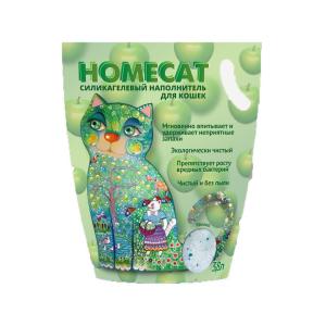 Наполнитель для кошачьих туалетов Homecat Зеленое яблоко, 3.5 кг, 7.6 л
