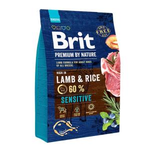Корм для собак Brit Premium By Nature Sensitive, 3 кг, ягненок с рисом