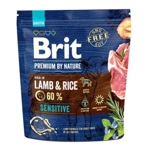 Корм для собак Brit Premium By Nature Sensitive, 1 кг, ягненок с рисом