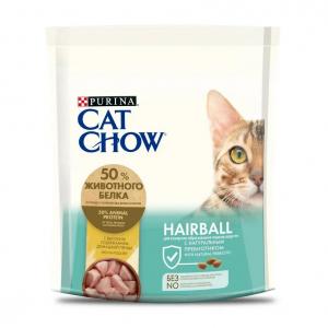 Корм для кошек Purina Cat Chow Hairball Control, 400 г, домашняя птица