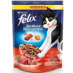 Корм для кошек Felix Двойная Вкуснятина, 750 г, мясо